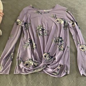 Long sleeve cinch/tied bottom